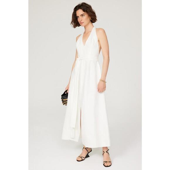Dresses & Skirts - Saunders x RTR White Halter Maxi Dress Size 10 with Stains